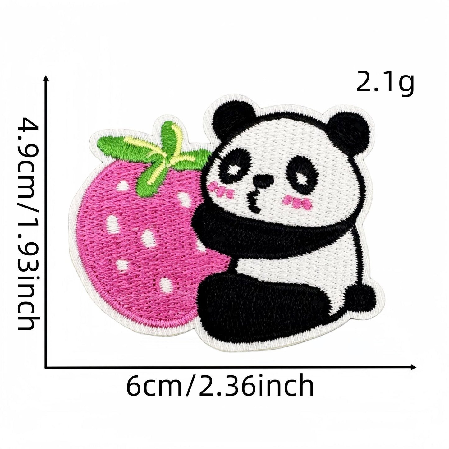 cute panda embroidered patches animal design iron on