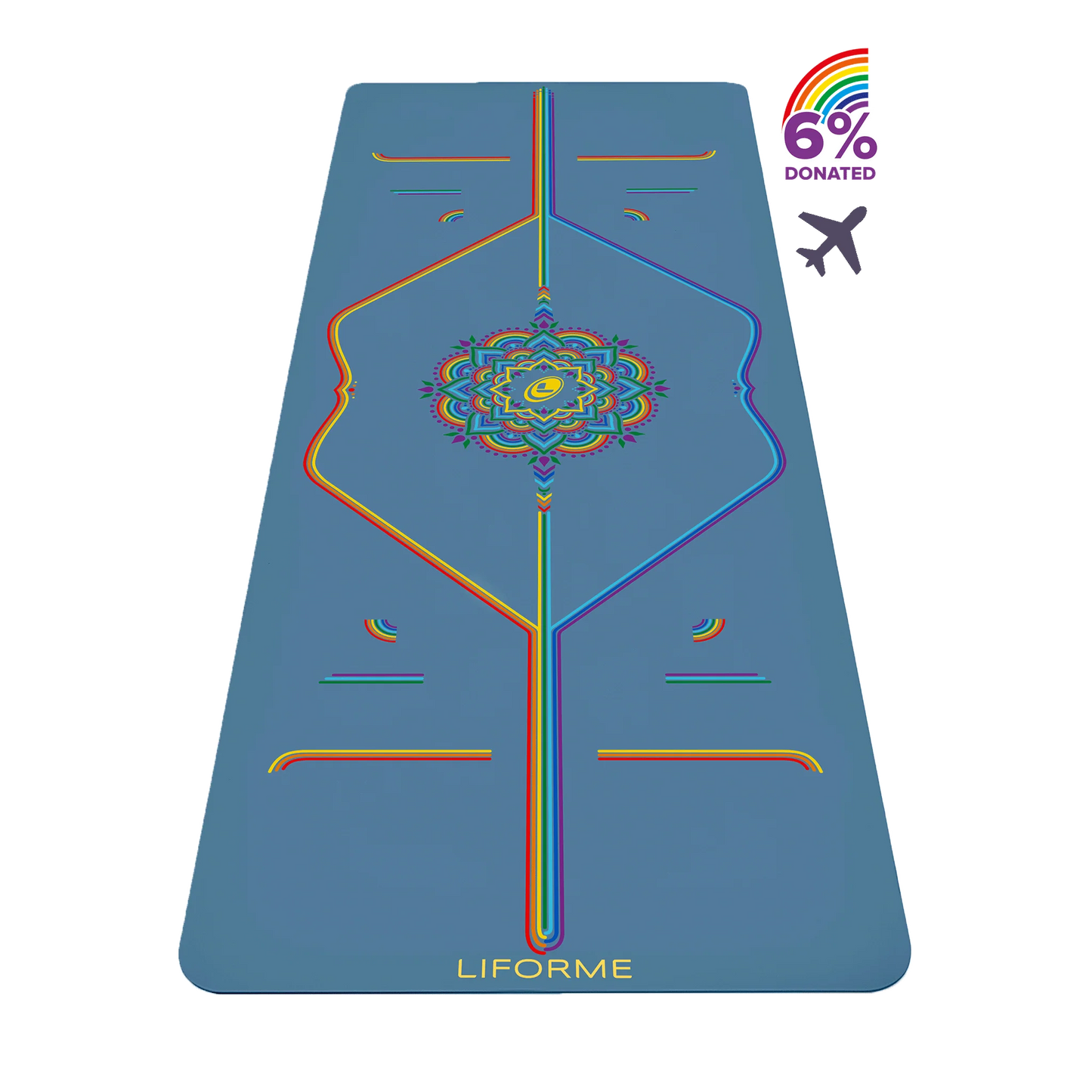 2026 Tapis de Yoga de Voyage Liforme Rainbow – Alignement Coloré et Éco-Responsable