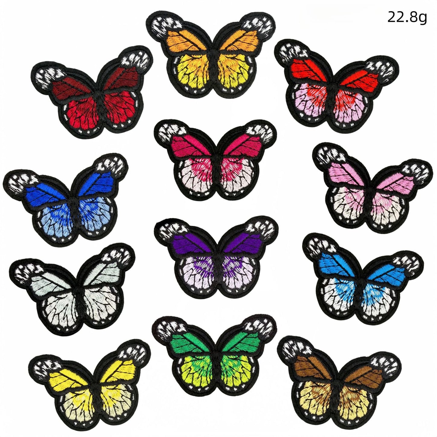 colorful butterfly embroidered patches multicolor design iron on