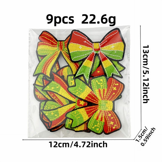 bow embroidered patches iron on multicolor