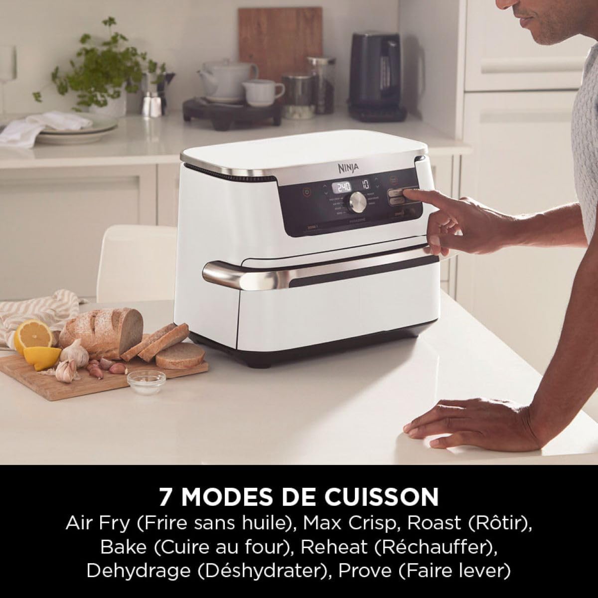 2026 NINJA Foodi AF500EU – Friteuse à Air Chaud FlexDrawer 10,4 L, Double Zone avec Séparateur Amovible, 7 Fonctions de Cuisson – Édition Limitée Haute Performance