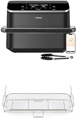 COSORI Air Fryer 10L Twinfry,Dual Zone Avec Séparateur Amovible,Capacité Flexible de 10L,Friteuse sans Huile 6-en-1,35℃-240℃,66% d'Énergie en Moins,Livre de Recettes et Application