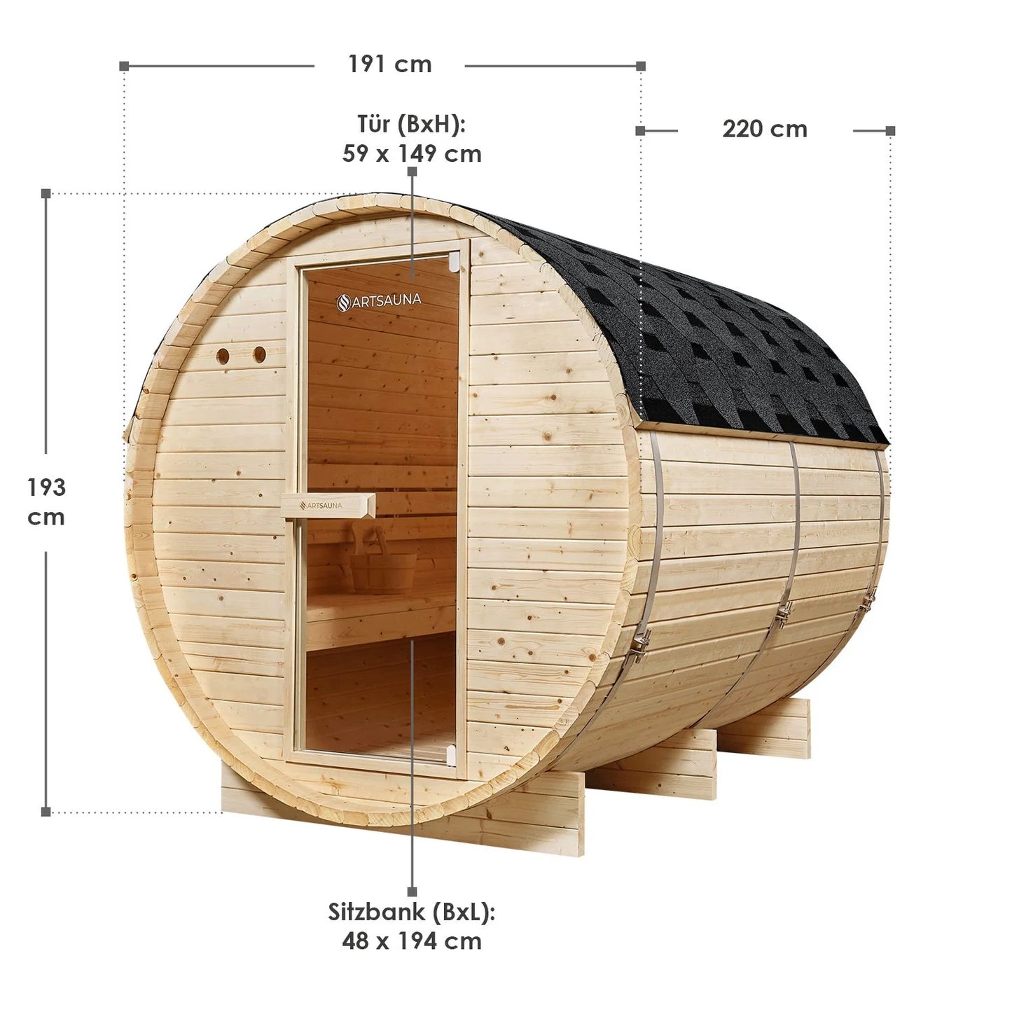 Sauna tonneau 2026 au Spitzberg avec four à sauna