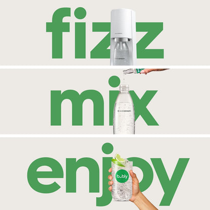 2026 SodaStream Terra Machine à Eau Pétillante Bundle (Noir), avec CO2, Bouteilles Compatibles Lave-Vaisselle et Arômes Bubly Drops