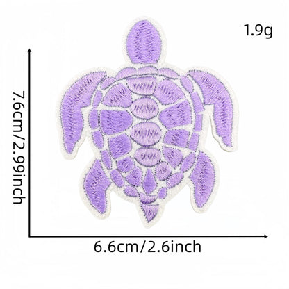 colorful sea turtle embroidered patches animal design iron on