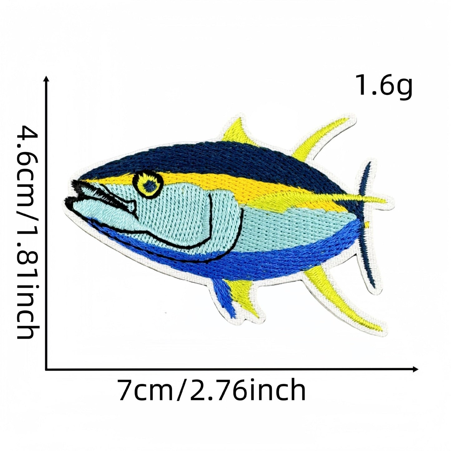 ocean fish embroidered patches marine life design iron on