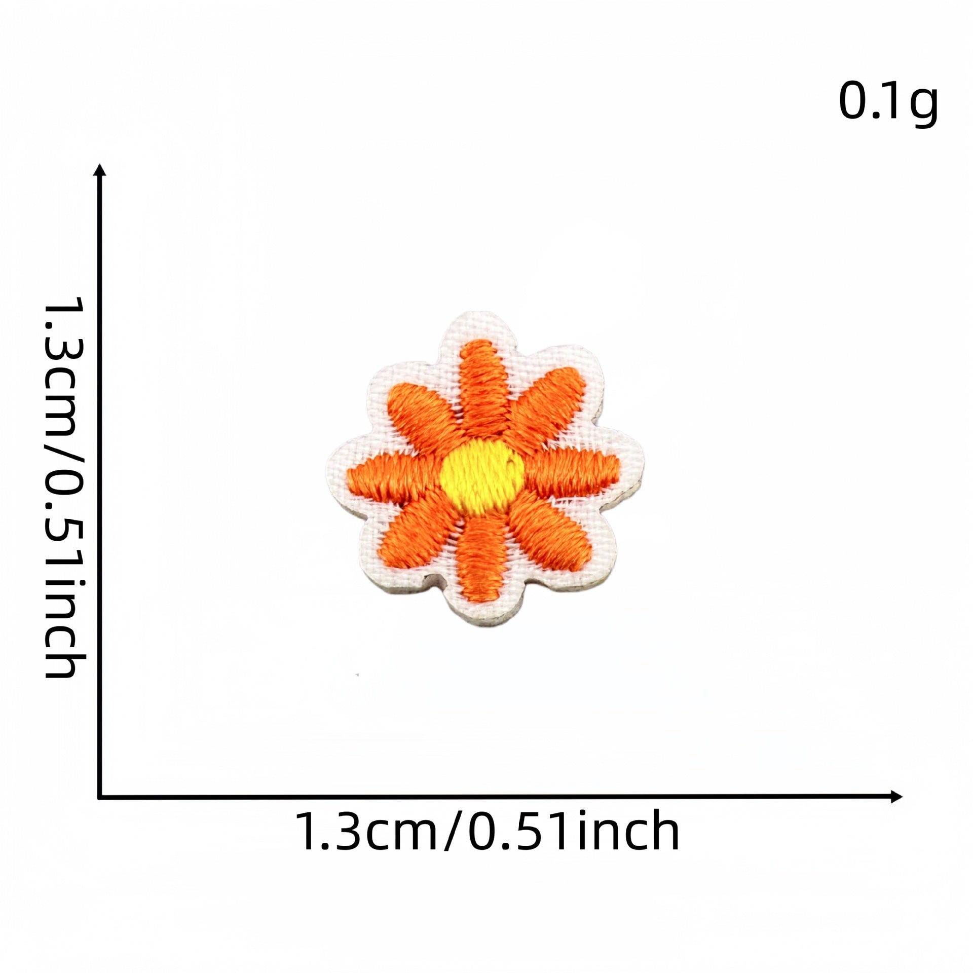 daisy flower embroidered patches multicolor floral set iron on