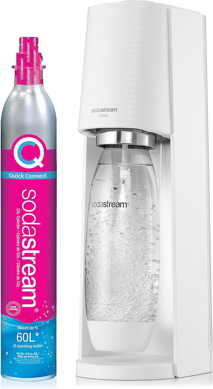 2026 SodaStream Terra Machine à Eau Pétillante Bundle (Noir), avec CO2, Bouteilles Compatibles Lave-Vaisselle et Arômes Bubly Drops