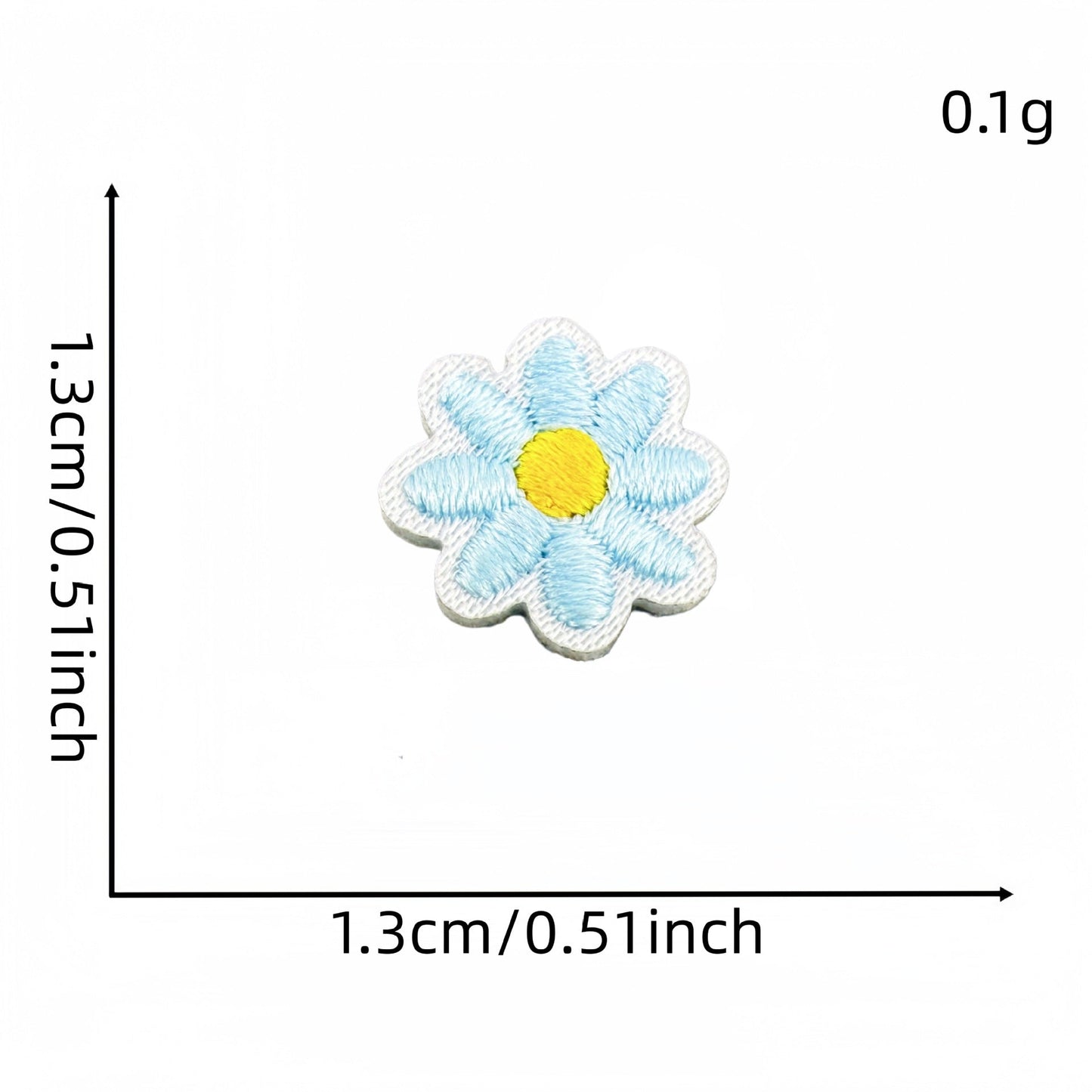 daisy flower embroidered patches multicolor floral set iron on