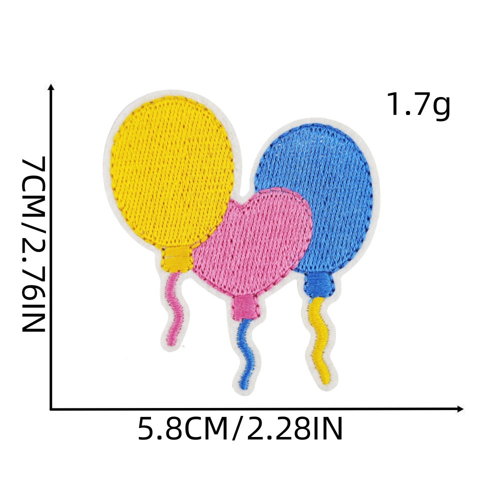 birthday party embroidered patches celebration theme iron on