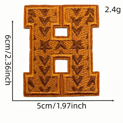 26 letter embroidered patches polka dot pattern A to Z iron on