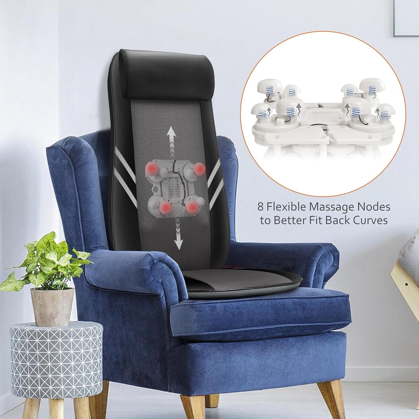 2026 Coussin de Massage Shiatsu Snailax avec Chaleur – Coussin de Fauteuil Massant pour Dos, Massage Kneading pour Maison et Bureau