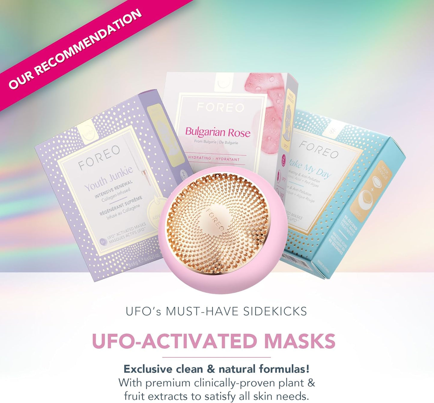 2026 FOREO UFO 3 – Masque Visage Intelligent 5-en-1 avec LED, Thermothérapie, Cryothérapie et Massage T-Sonic – Édition Limitée Anti-Âge