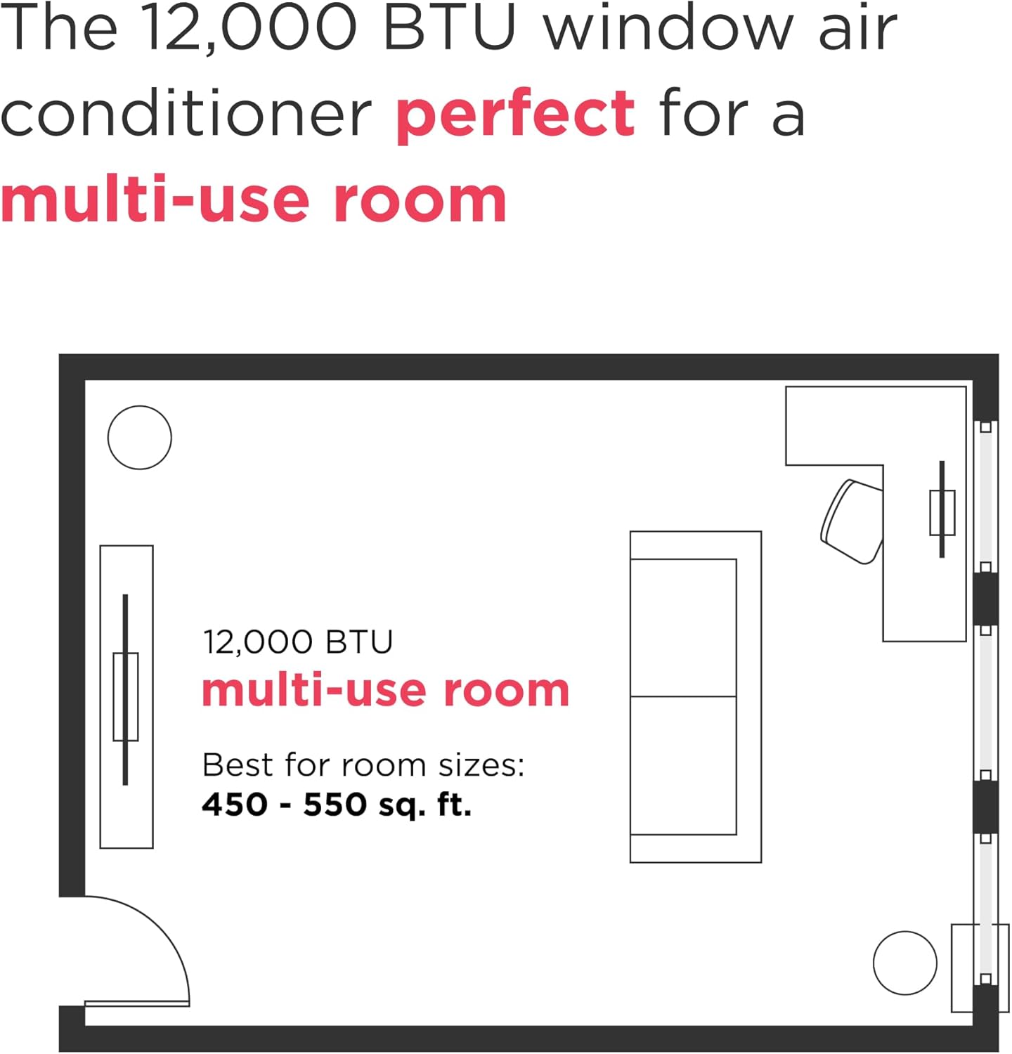 2026 Climatiseur de Fenêtre Frigidaire 5 000 BTU – Refroidissement Efficace jusqu’à 23 m², Fonctionnement Silencieux, Commande Facile