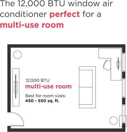 2026 Climatiseur de Fenêtre Frigidaire 5 000 BTU – Refroidissement Efficace jusqu’à 23 m², Fonctionnement Silencieux, Commande Facile