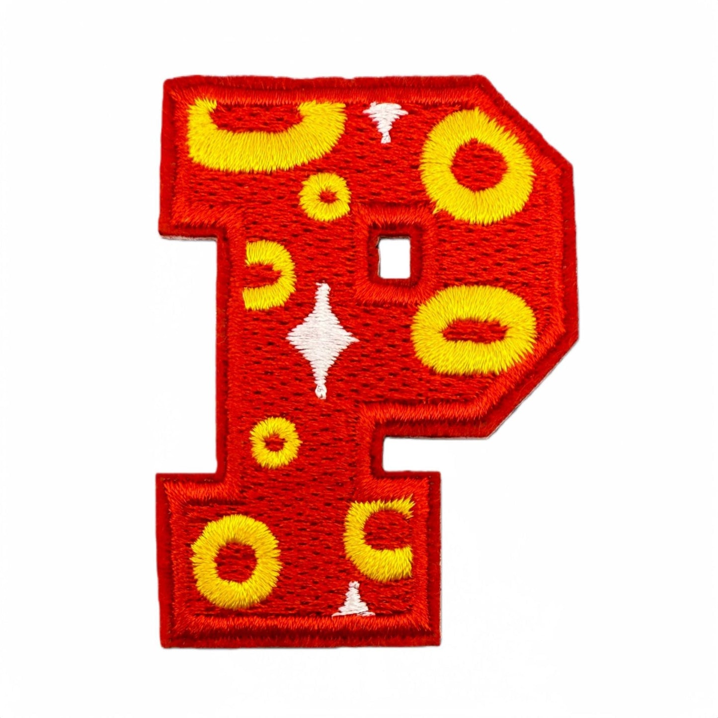 26 letter embroidered patches polka dot pattern A to Z iron on