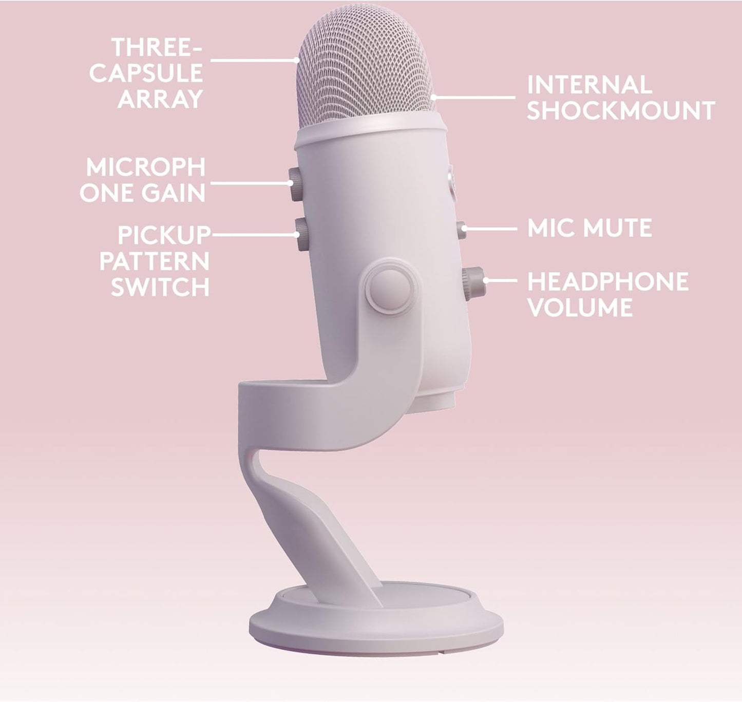 2026 Logitech for Creators Microphone USB Blue Yeti (Noir)