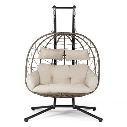 Fauteuil suspendu double en polyrotin Aria 2026
