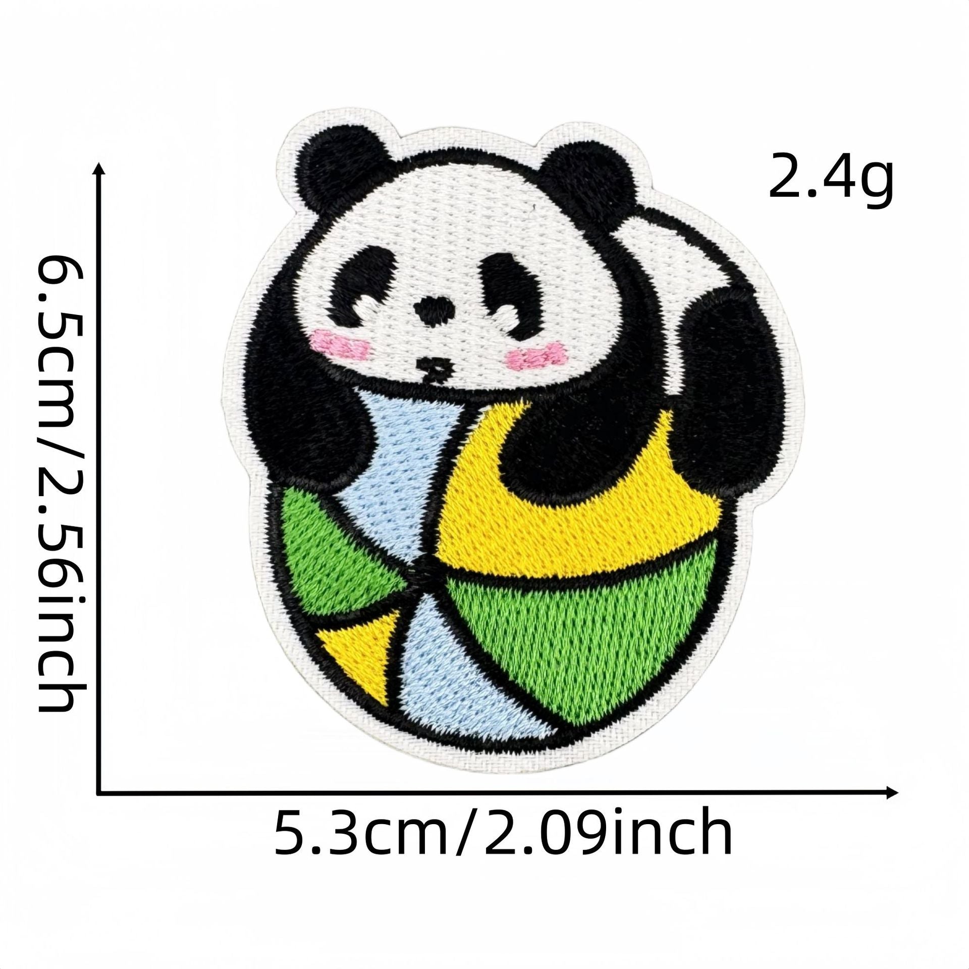 cute panda embroidered patches animal design iron on