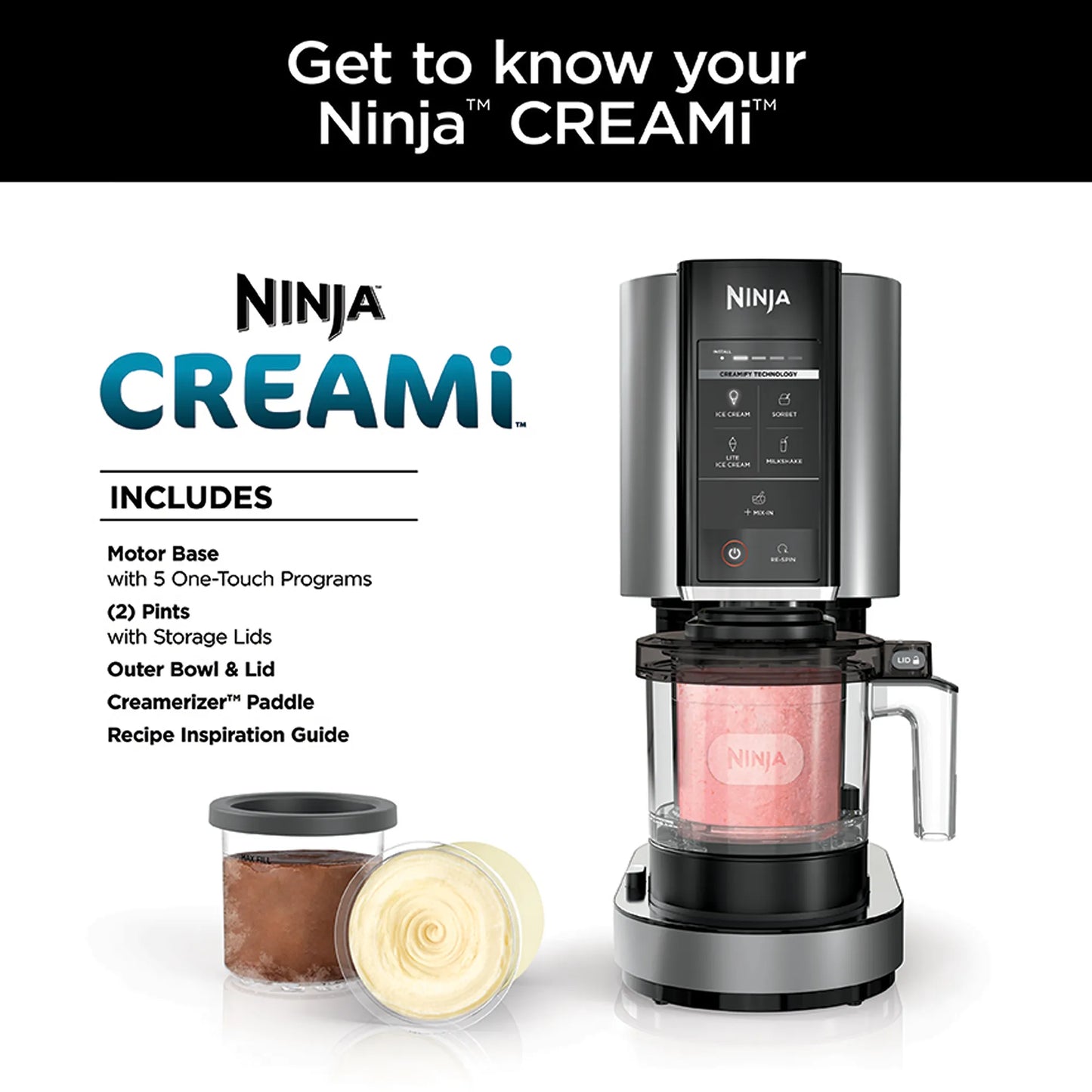 2026 Ninja CREAMi™ – Machine à glaces maison personnalisée et polyvalente