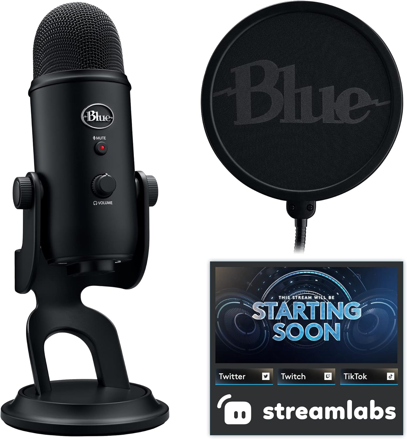 2026 Logitech for Creators Microphone USB Blue Yeti (Noir)