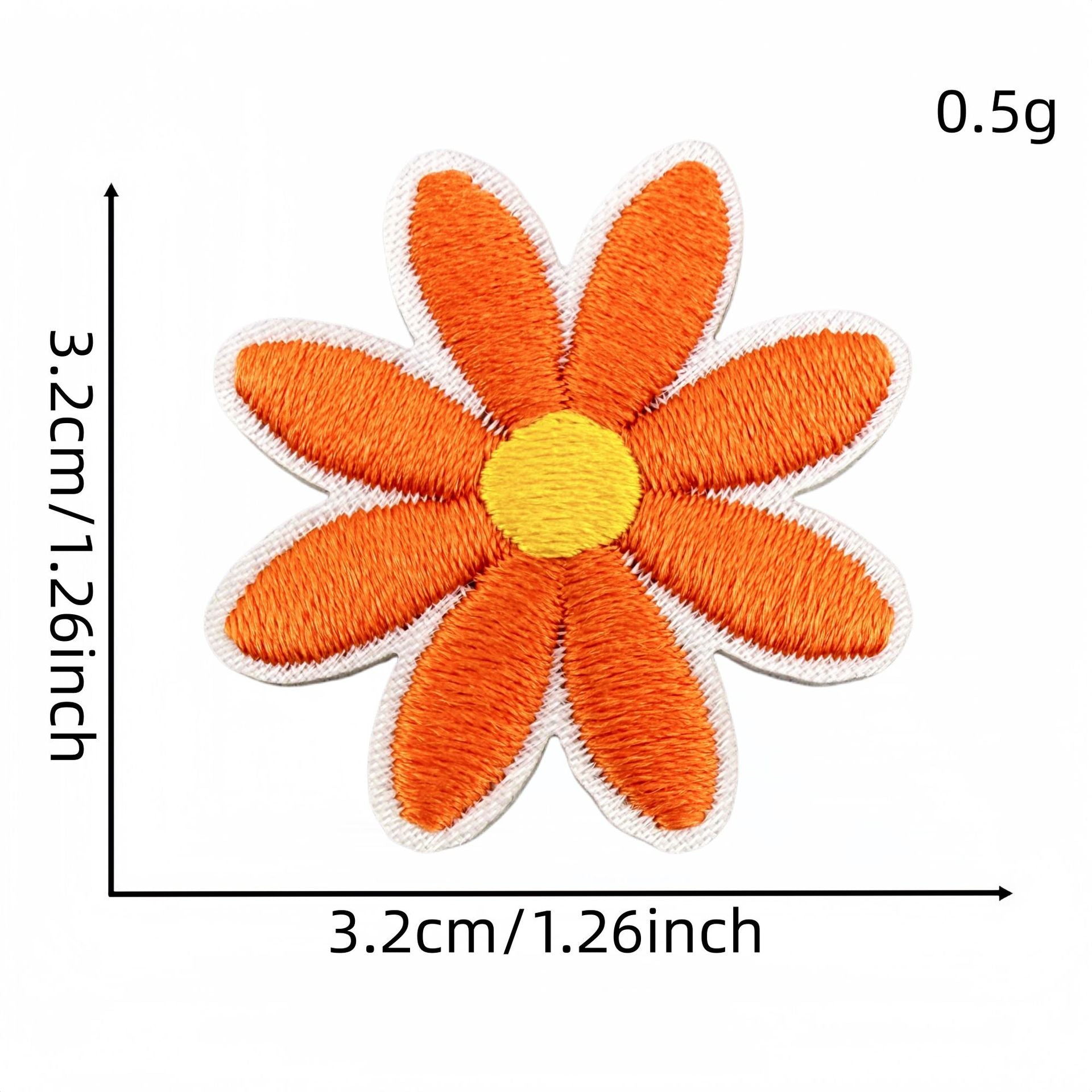 daisy flower embroidered patches multicolor floral set iron on