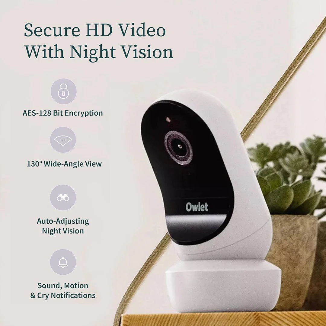 2026 Owlet Dream Duo – Moniteur de Sommeil et Veille Bébé Intelligent – Blanc & Menthe