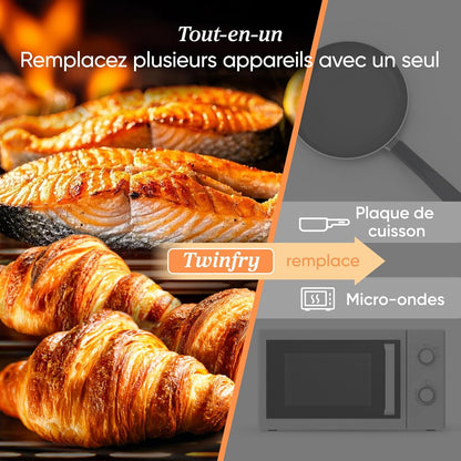 COSORI Air Fryer 10L Twinfry,Dual Zone Avec S&eacute;parateur Amovible,Capacit&eacute; Flexible de 10L,Friteuse sans Huile 6-en-1,35℃-240℃,66% d'&Eacute;nergie en Moins,Livre de Recettes et Application