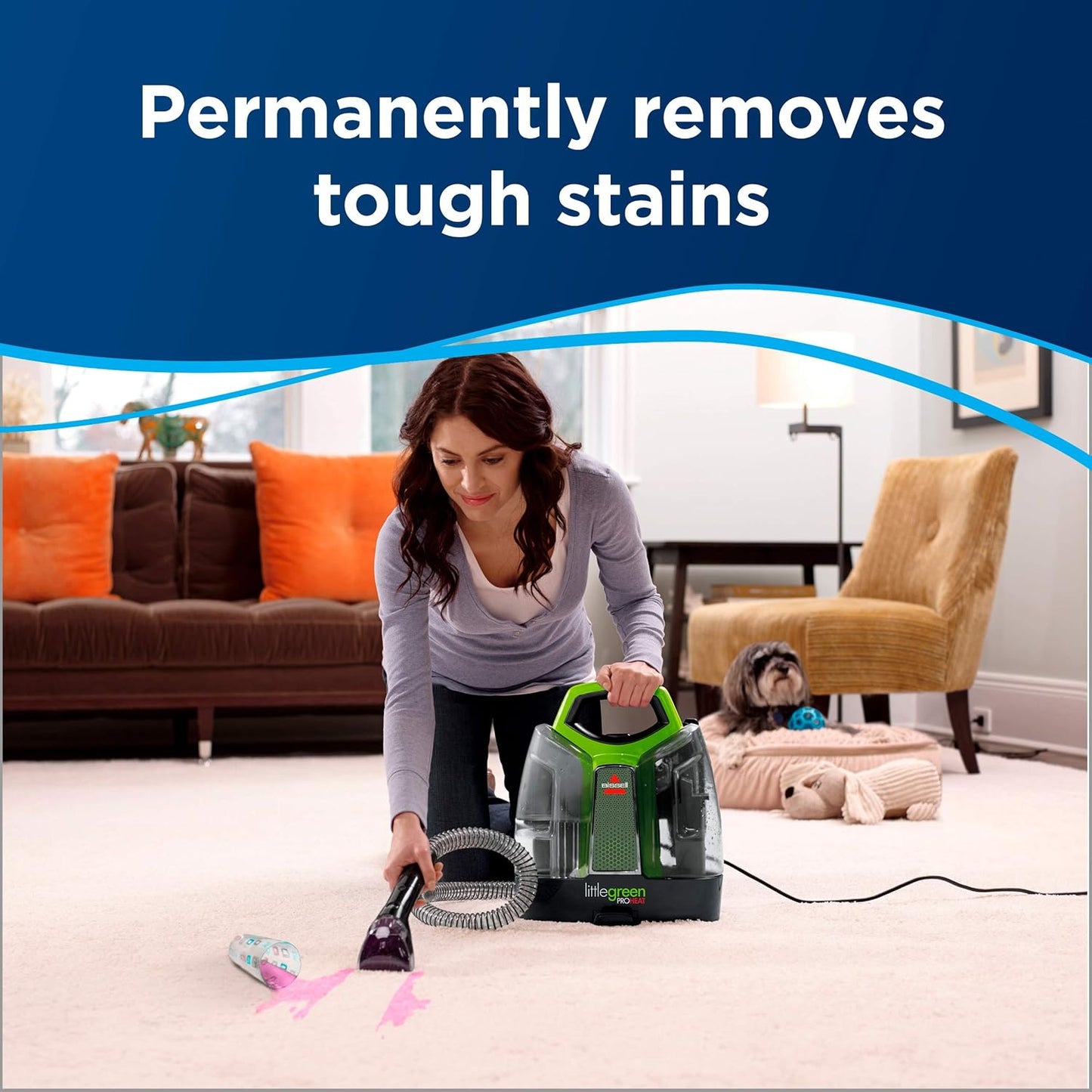 2026 BISSELL Little Green Proheat 2513E – Nettoyeur Portable Chauffant, Détachant Tapis & Tissus, Performance Pro, Édition Limitée