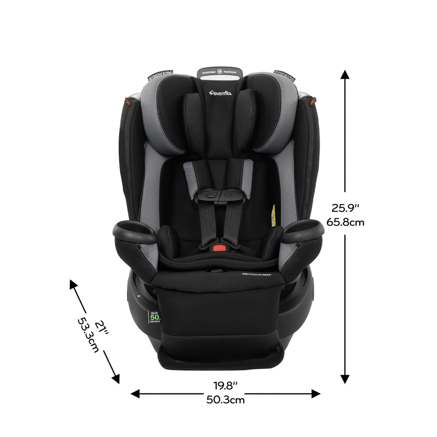 2026 Siège Auto Rotatif Tout-en-Un Evenflo Revolve360 Extend avec Housse Quick Clean