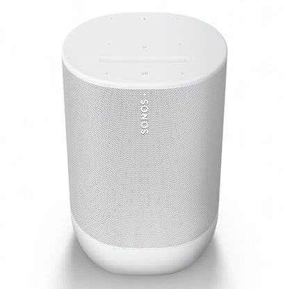 2026 Sonos Move 2 – Enceinte Portable Intelligente Blanche avec Batterie 24 Heures, Bluetooth et Wi-Fi, Résistante à l’Eau, Son Stéréo Puissant et Commande Vocale
