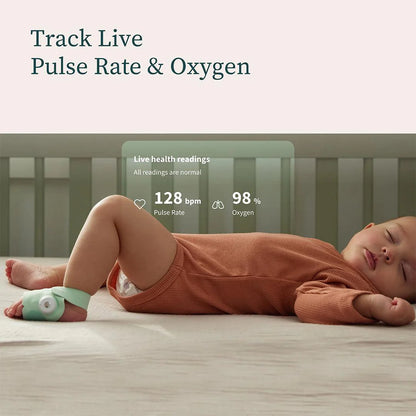 2026 Owlet Dream Sock™ – Moniteur Bébé Intelligent avec Surveillance en Temps Réel du Pouls, de l’Oxygène et du Sommeil – Couleur Rose Poudré