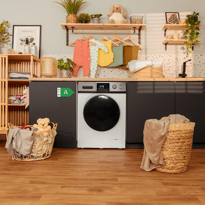 Cecotec Lave-Linge 9Kg Chargement Frontal Bolero Dresscode 9410 Inverter A. 1900W, 1400 tr/min Réglable, 16 Programmes, Faible Consommation d'Énergie, Vapeur, Stérilisation du Linge