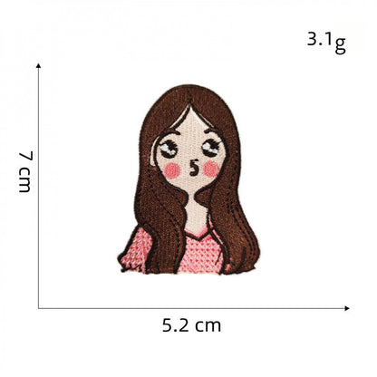 cartoon character embroidered patches iron on couple style