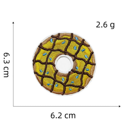 donut embroidered patches sweet food design iron on
