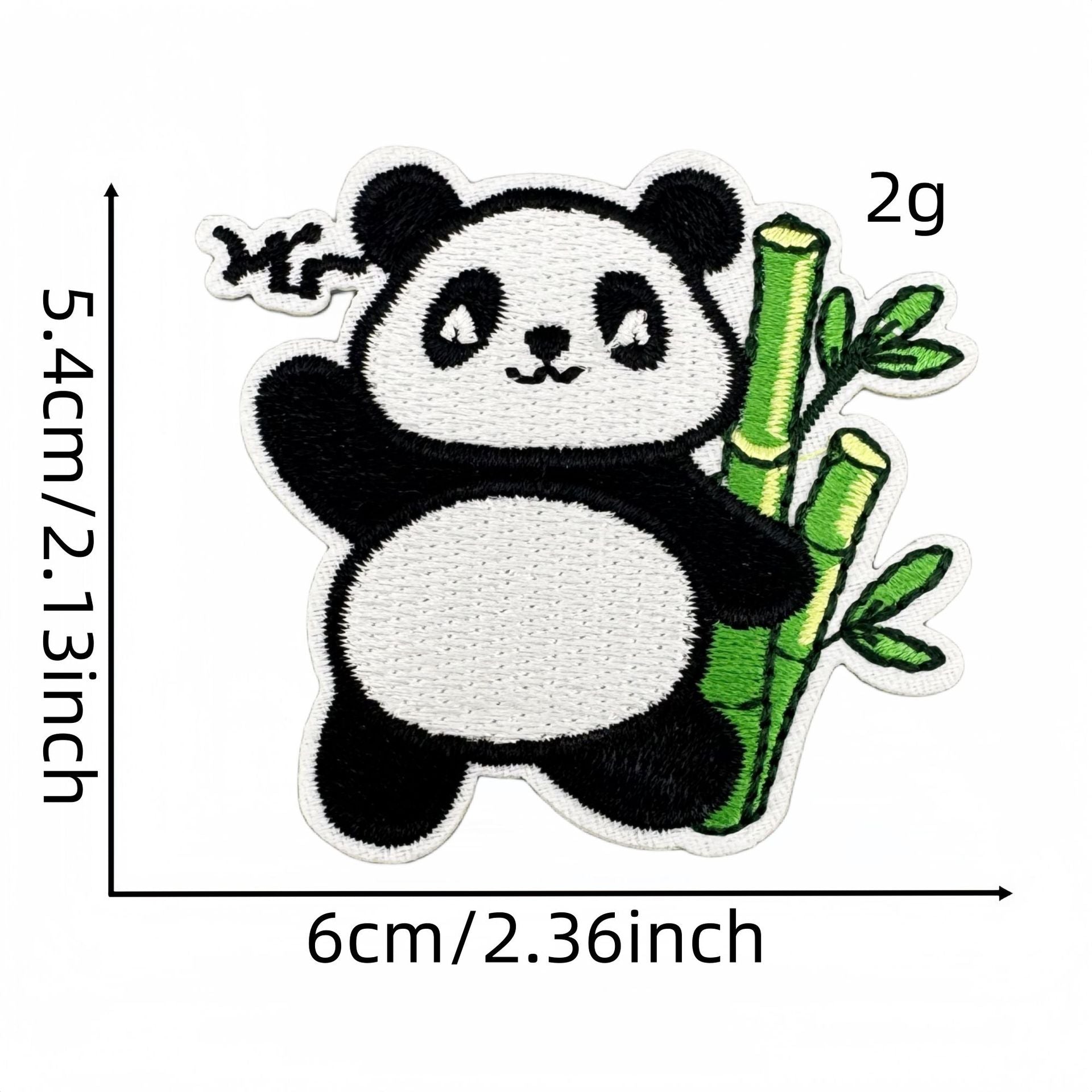 cute panda embroidered patches animal design iron on