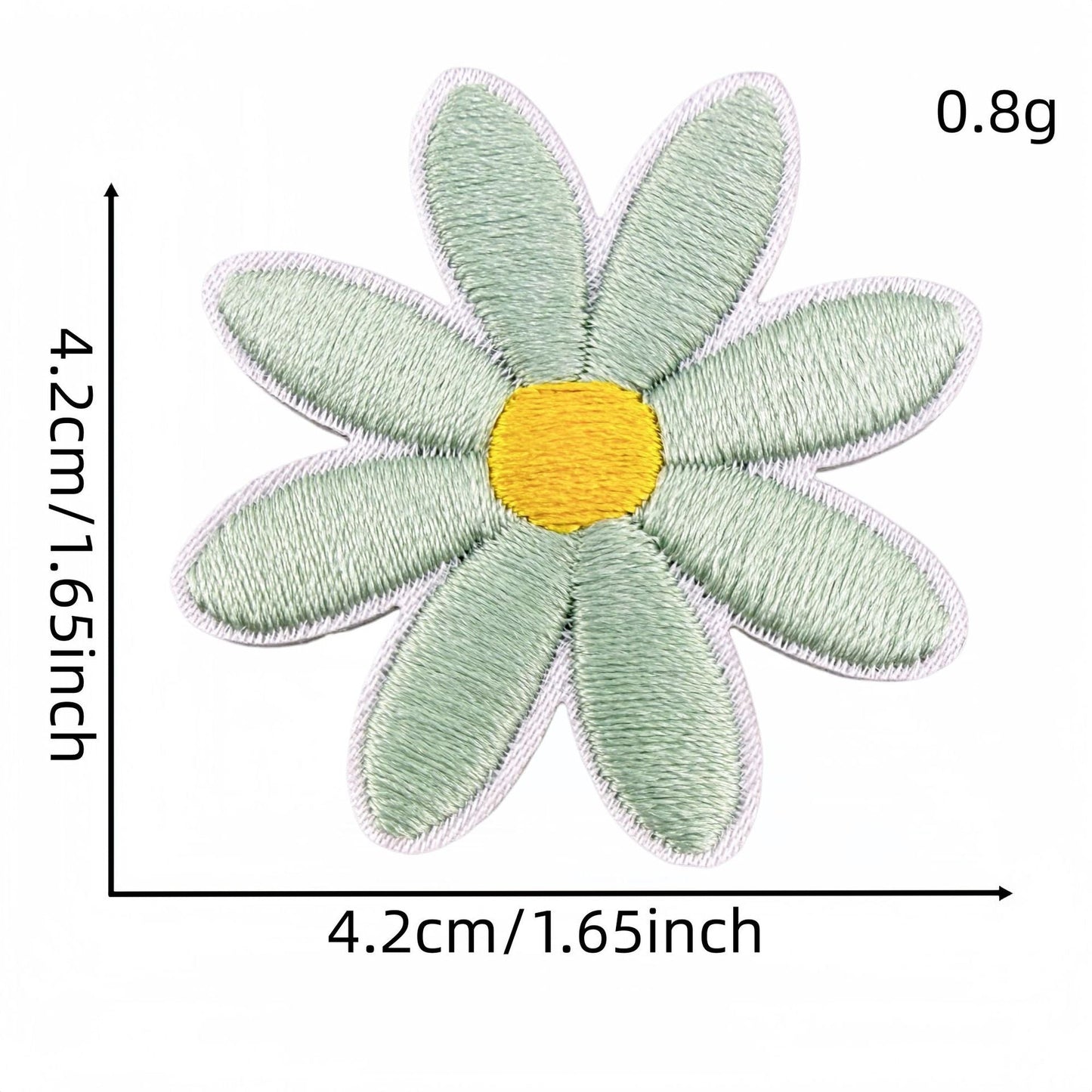 daisy flower embroidered patches multicolor floral set iron on
