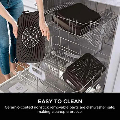 2026 Ninja FG551 Foodi Smart XL Grill d’Intérieur 6-en-1 avec Friteuse à Air 4 Quart – Finition Acier Inoxydable