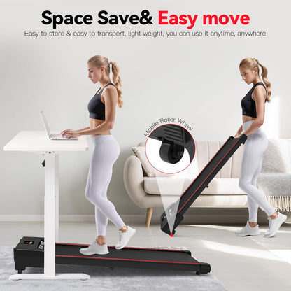 2026 Sperax Tapis de Marche Vibrant avec Application, Tapis de Course 3 en 1 Sous Bureau, 2,5HP Faible Bruit, Tapis de Marche avec Télécommande, Tapis de Course Portable pour Bureau à Domicile