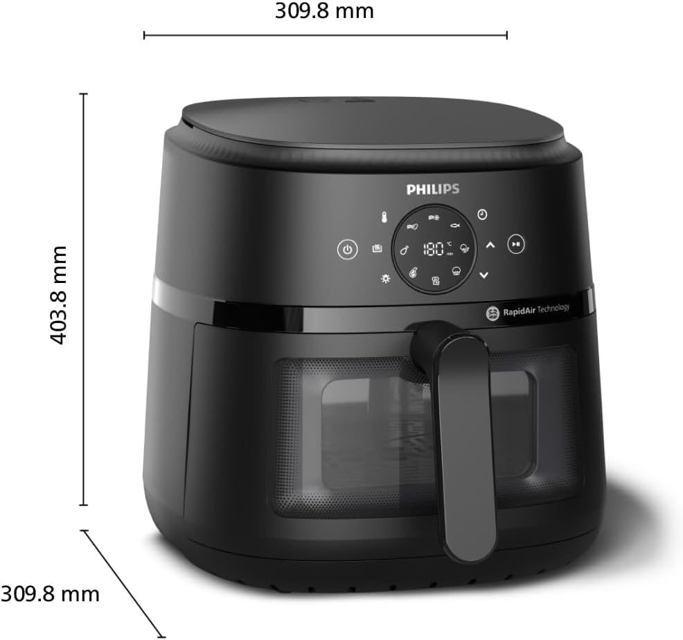 2026 Friteuse à air Philips série 3000 7,2 L, fenêtre de cuisson, friteuse 16 en 1