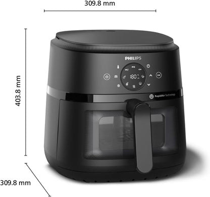 2026 Friteuse à air Philips série 3000 7,2 L, fenêtre de cuisson, friteuse 16 en 1
