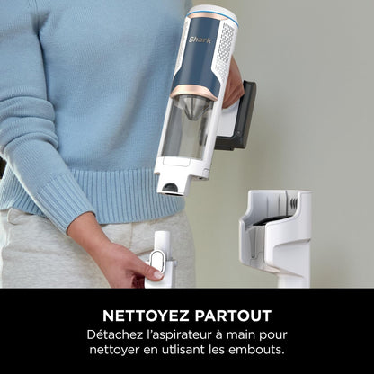 Shark Detect Clean & Empty IW3612AMZEU, Aspirateur sans Fil, Blanc, 240 W, 2 liters