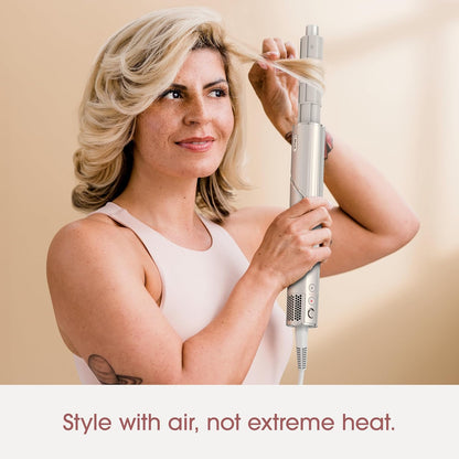 2026 Système de coiffage et de séchage Shark HD430 FlexStyle, sèche-cheveux brosse puissant et multi-styler avec boucleurs Auto-Wrap, brosse plate, brosse ovale et embout concentrateur, coloris Stone