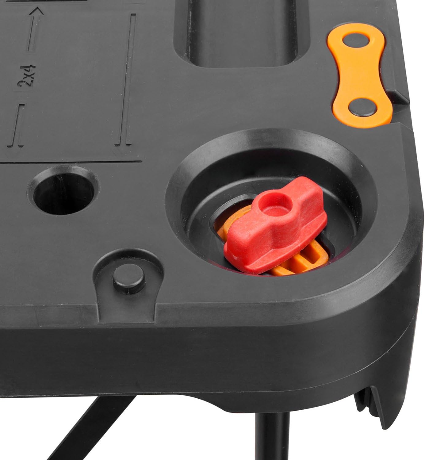 2026 Table de Travail et Chevalet Pliant 2-en-1 Worx Pegasus, Banc de Travail Portable Facile à Installer, 31" L x 25" P x 32" H, Léger avec Haute Capacité de Charge, WX051 - Inclut 2 Serres et 4 Brides