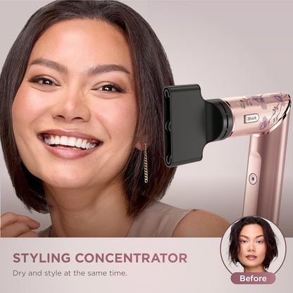 2026 Système de coiffage et de séchage Shark HD430 FlexStyle, sèche-cheveux brosse puissant et multi-styler avec boucleurs Auto-Wrap, brosse plate, brosse ovale et embout concentrateur, coloris Stone
