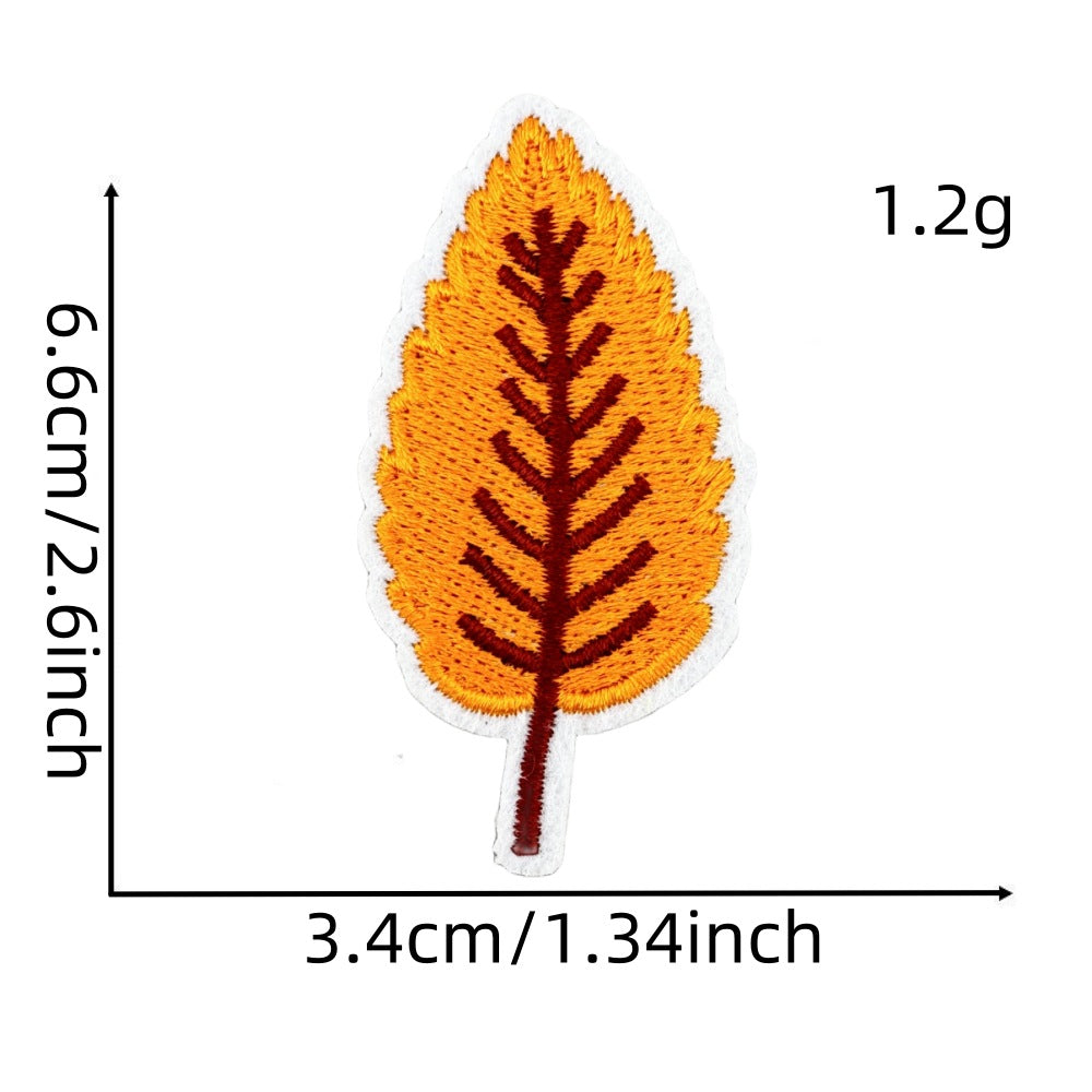 autumn harvest embroidered patches fall seasonal design iron on