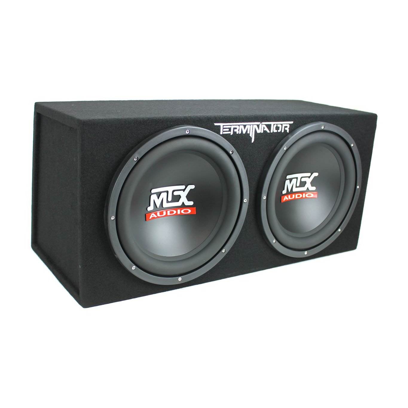Caisson de basses double MTX TNE212D 12″ 1200W avec amplificateur monobloc 1500W et condensateur 2 farads (2026)