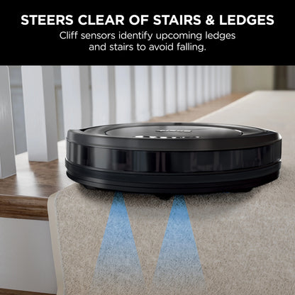 2026 Aspirateur Robot Shark ION RV754 avec Wi-Fi Connecté, Noir – Nettoyage Intelligente Multi-Surfaces pour Sols Durs et Tapis avec Tri-Système de Brosses