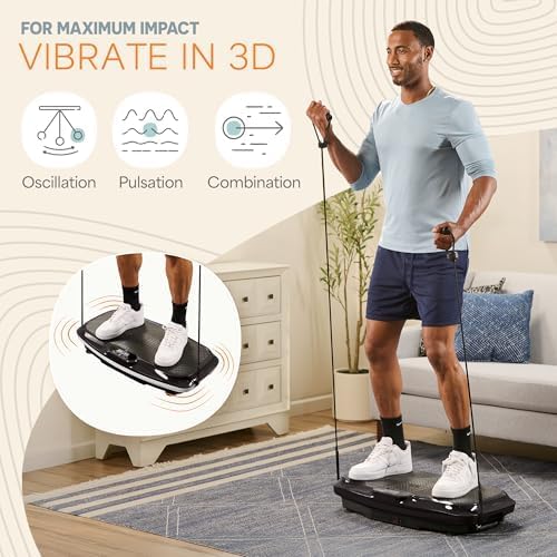 2026 Lifepro Plateforme Vibrante d’Exercice avec Points d’Acupuncture Magnétiques - Plateforme Vibrante pour Tout le Corps pour Débutants et Récupération - Massage Drainage Lymphatique pour Tonification Musculaire et Fitness Général