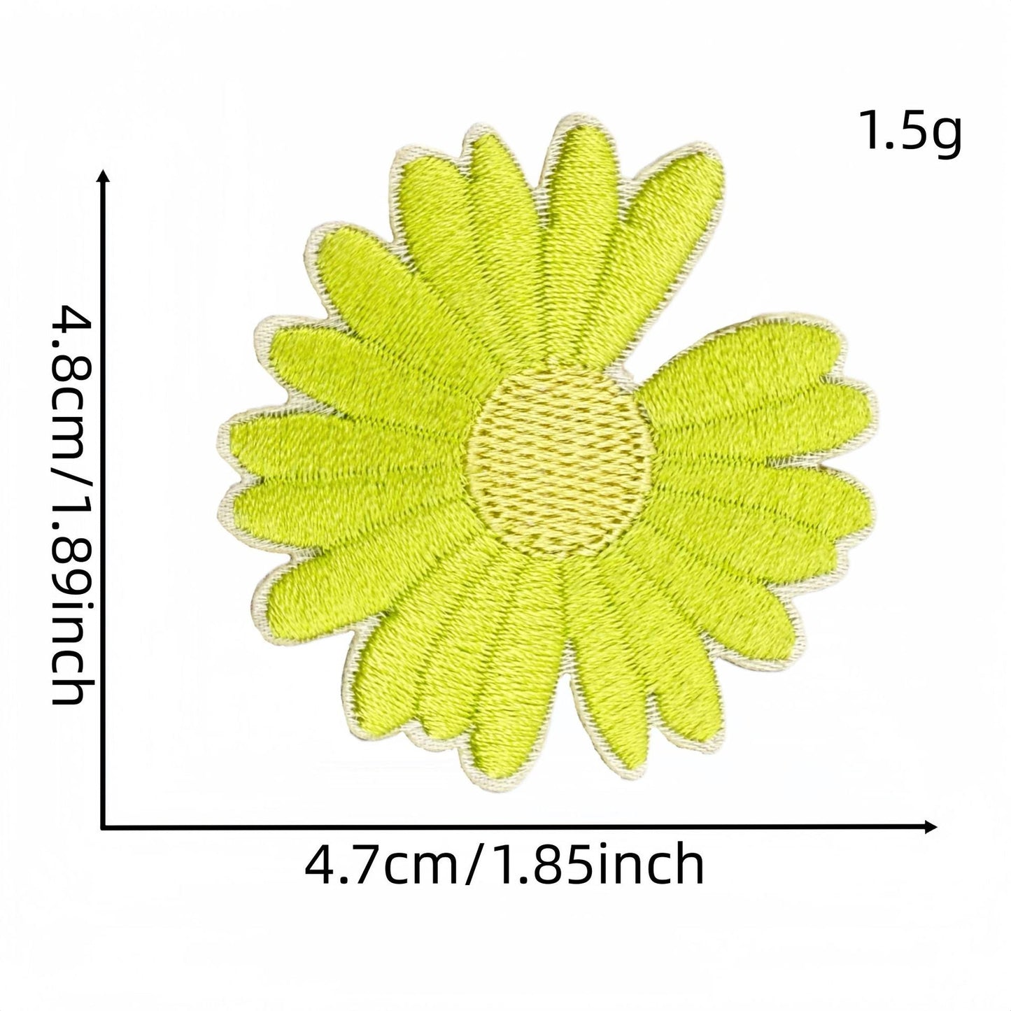 colorful daisy embroidered patches peel and stick self adhesive